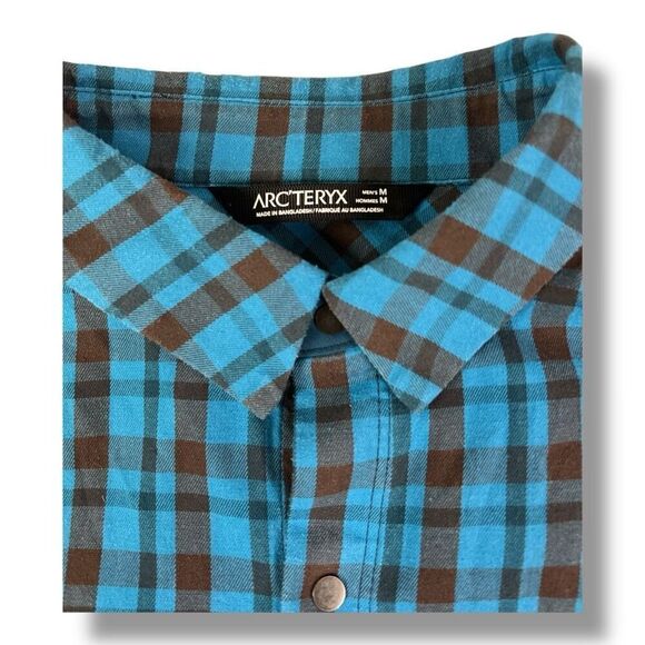 Arc’teryx Bernal Snap Button Plaid Shirt Size Medium - Picture 3 of 6